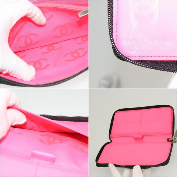 CHANEL Cambon Line Long Wallet Leather Black CC Auth - Picture 14 of 16